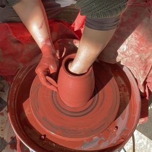 Pottery wheel throwing course.